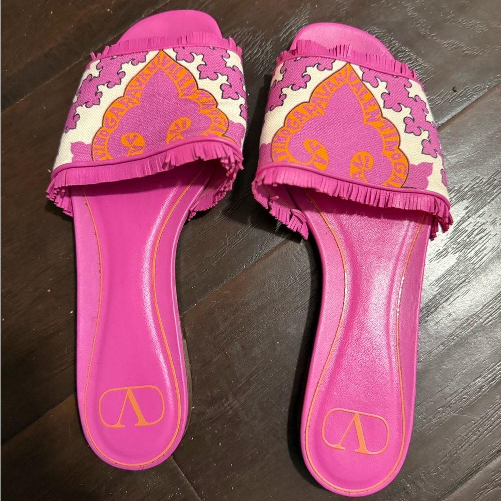 Valentino Vibrant Pink and Orange Sandals